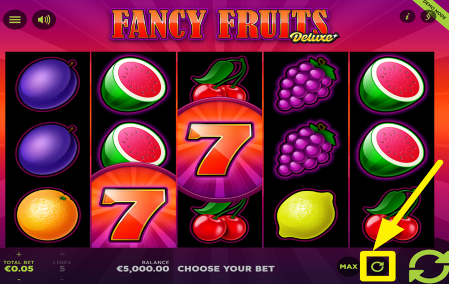 Fancy Fruits Deluxe ВЫБИРАЙТЕ АВТОМАТИЧЕСКИЕ ВРАЩЕНИЯ.