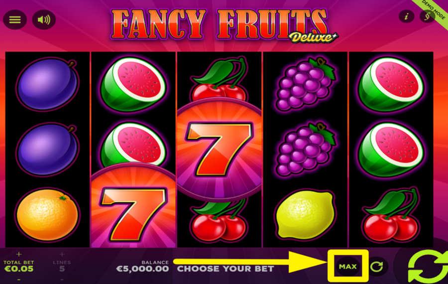 Fancy Fruits Deluxe УВЕЛИЧЬТЕ СТАВКУ ДО МАКСИМАЛЬНОГО УРОВНЯ.