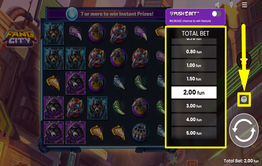 Fang City PLACE YOUR WAGER.