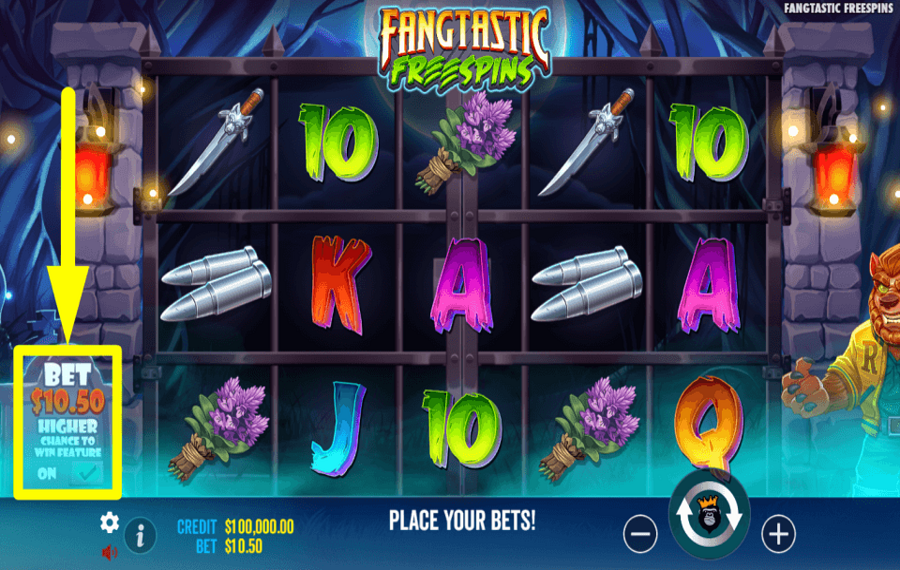 Fangtastic Freespins COMIENZA LA APUESTA ANTE.