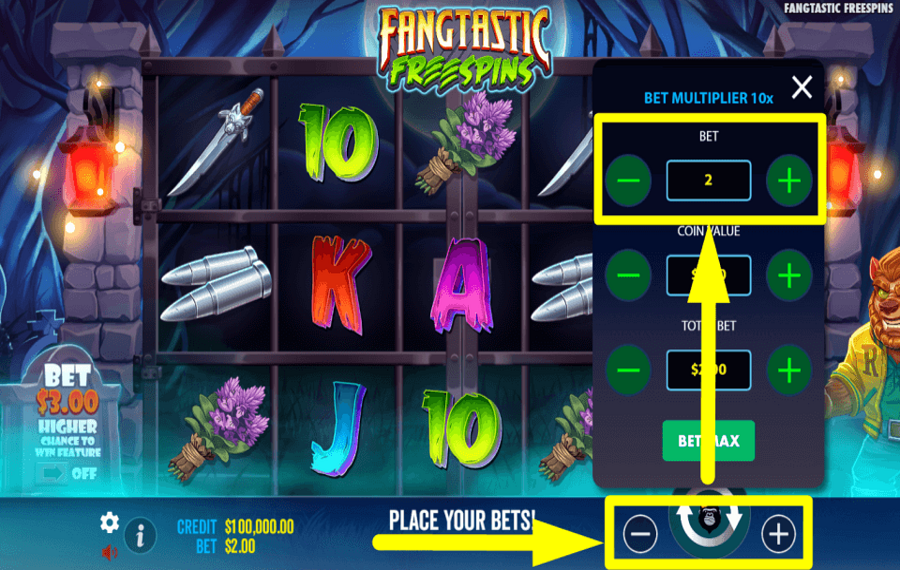 Fangtastic Freespins SELECCIONA TU APUESTA.