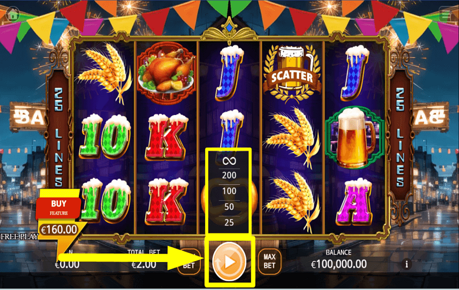 Fantasy Oktoberfest Buy Feature ELIGE REPRODUCCIÓN AUTOMÁTICA.