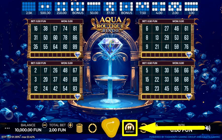 FashionTV Aqua Boutique Bingo ACTIVEZ LE MODE TURBO.