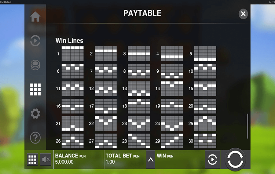Fat Rabbit Choose the paylines.