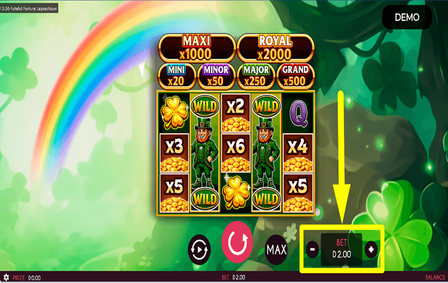 Fateful Fortune Leprechaun DÉTERMINEZ LES ENJEUX.