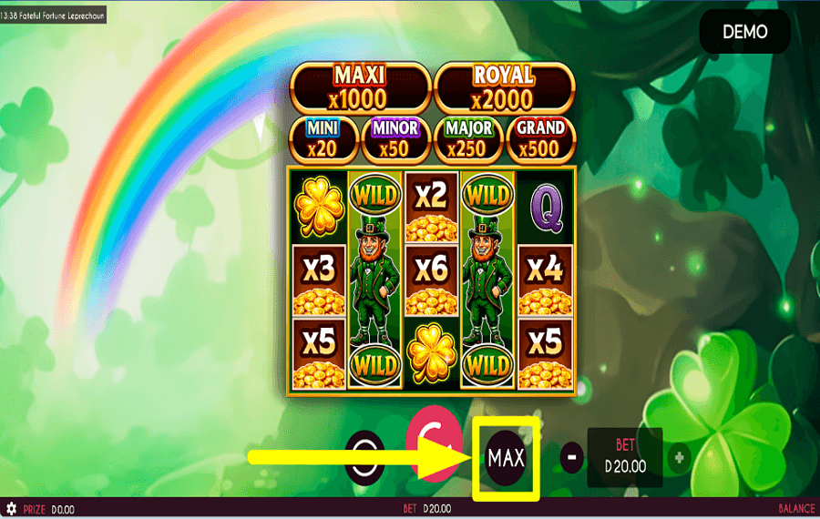 Fateful Fortune Leprechaun METTEZ PLUS DE PIÈCES.