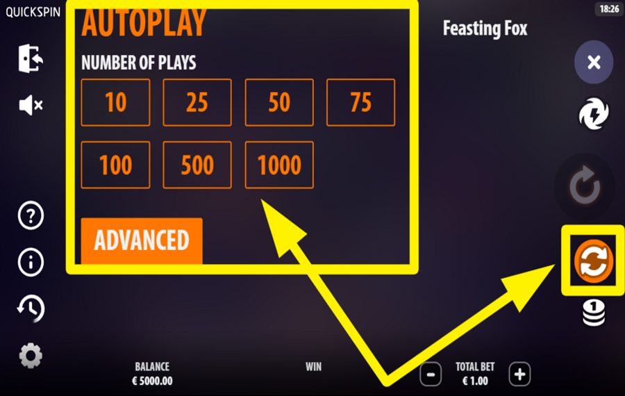 Feasting Fox ИСПОЛЬЗУЙТЕ АВТОВОСПРОИЗВЕДЕНИЕ.
