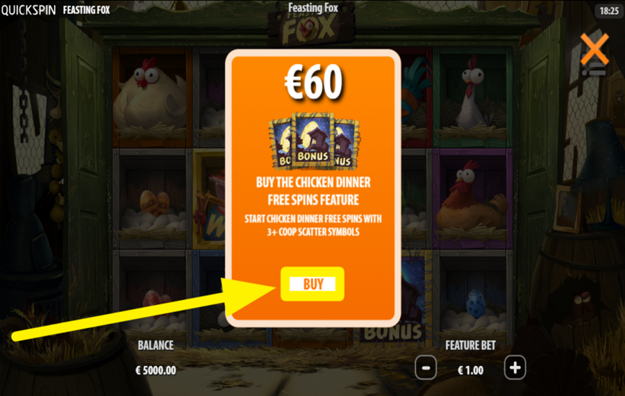 Feasting Fox КУПИТЬ БЕСПЛАТНЫЕ ВРАЩЕНИЯ.