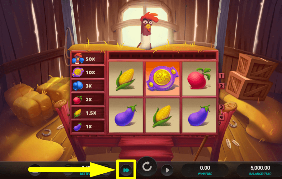 Feather Fury CONTROLA LA VELOCIDAD DEL JUEGO.