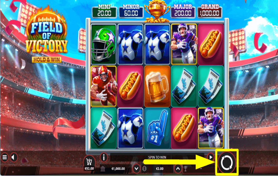 Field of Victory SPIN FOR REWARDS.