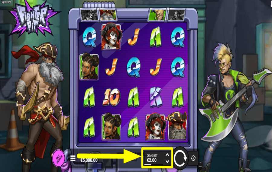 Fighter Pit CHOOSE YOUR WAGER.