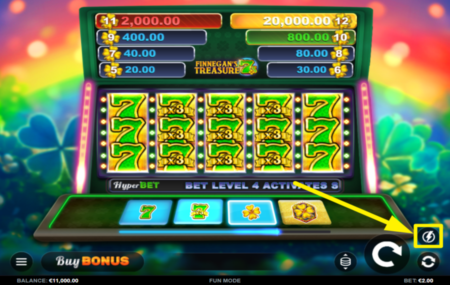 Finnegans Treasure 7s CHANGER LA VITESSE.