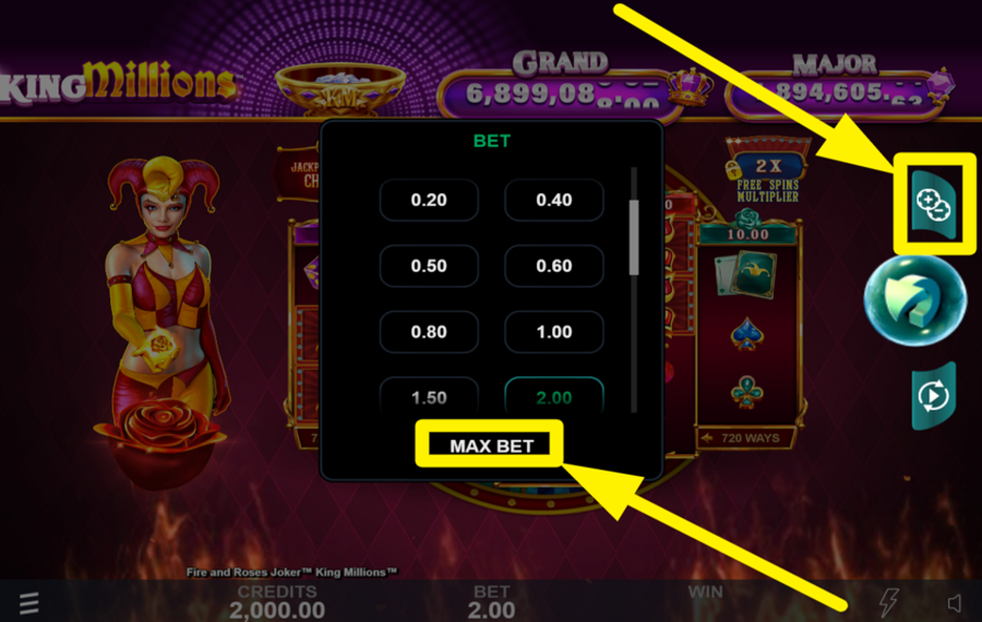 Fire and Roses Joker King Millions FIXEZ LA MISE MAXIMALE.