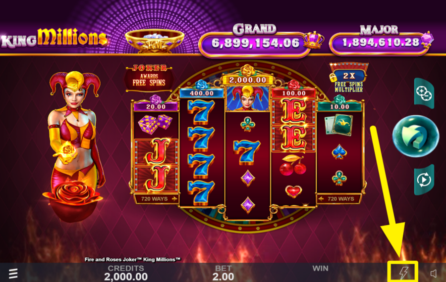 Fire and Roses Joker King Millions ACCÉLÉREZ LES TOURS.
