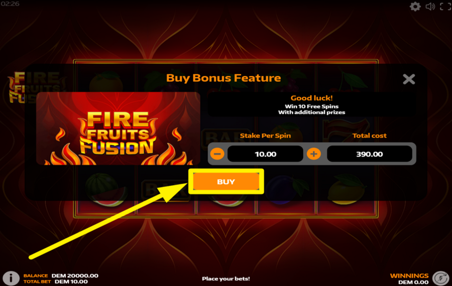 Fire Fruits Fusion КУПИТЕ БЕСПЛАТНЫЕ ВРАЩЕНИЯ!