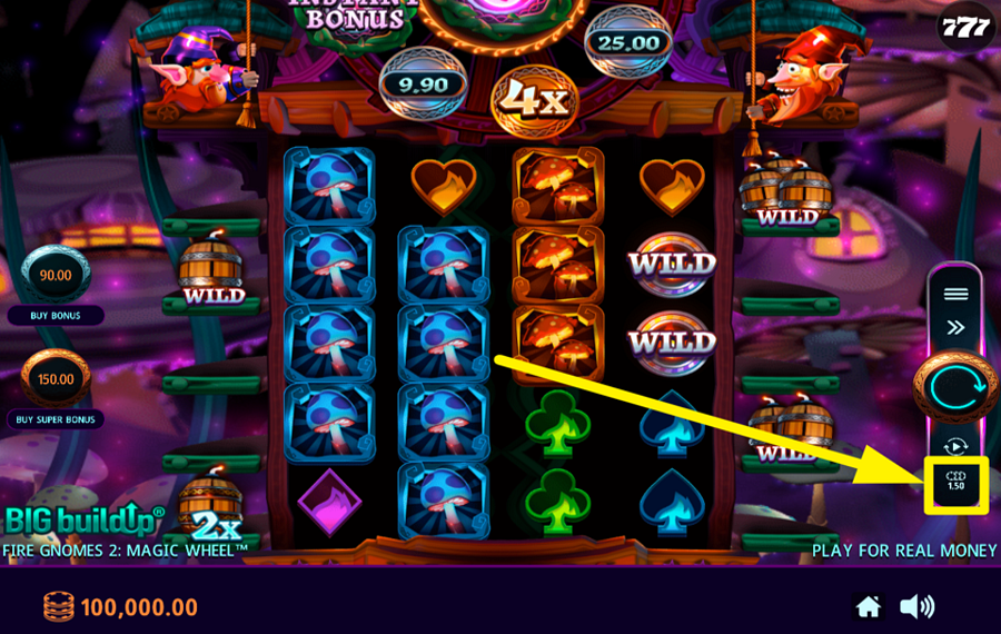 Fire Gnomes 2 Magic Wheel WEISEN SIE EINEN EINSATZWERT ZU.