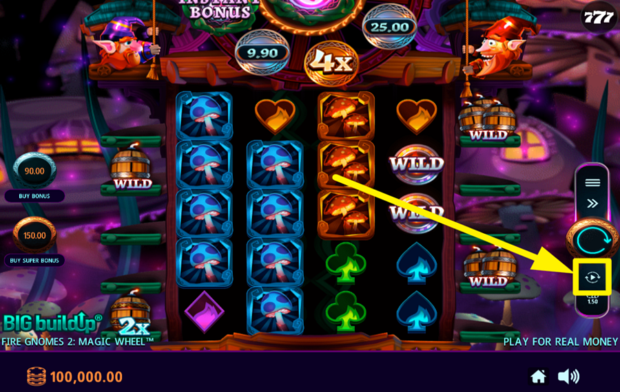 Fire Gnomes 2 Magic Wheel BENUTZE DIE AUTOPLAY-FUNKTION.
