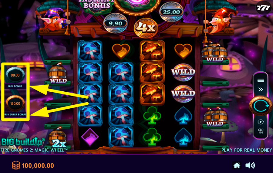 Fire Gnomes 2 Magic Wheel SCHALTE EINE BONUSRUNDE FREI.