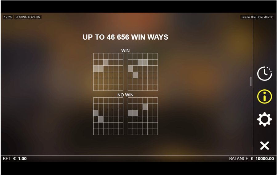 Fire in The Hole xBomb Ajustar el número de vías de pago