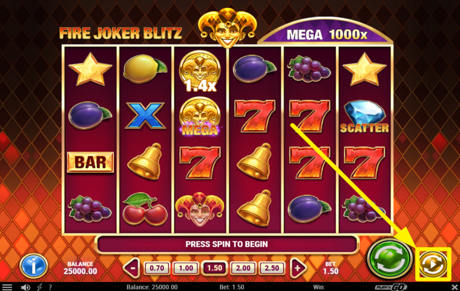 Fire Joker Blitz UTILIZE AUTOPLAY.