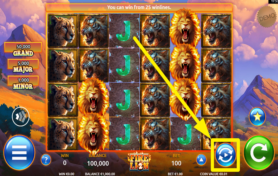 Fire Lion 2 ATTIVA LA RIPRODUZIONE AUTOMATICA.