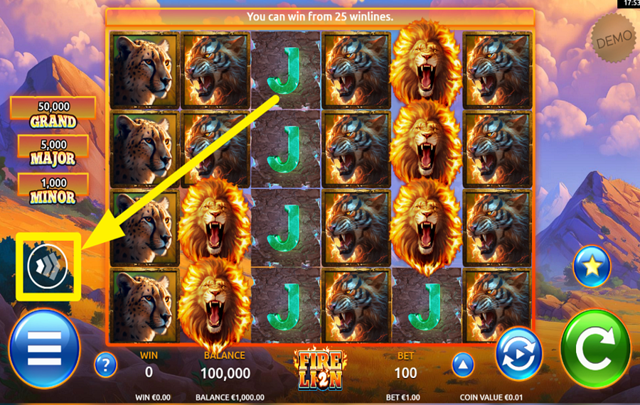 Fire Lion 2 ACCELERA LE ROTAZIONI.