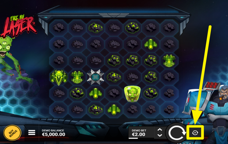 Fire my Laser TRIGGER AUTOMATIC PLAY.