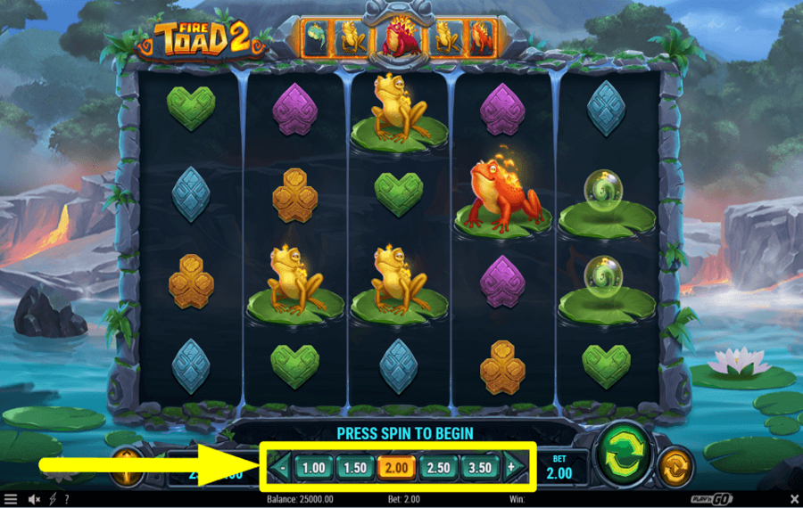 Fire Toad 2 ÄNDERN SIE DEN EINSATZ.