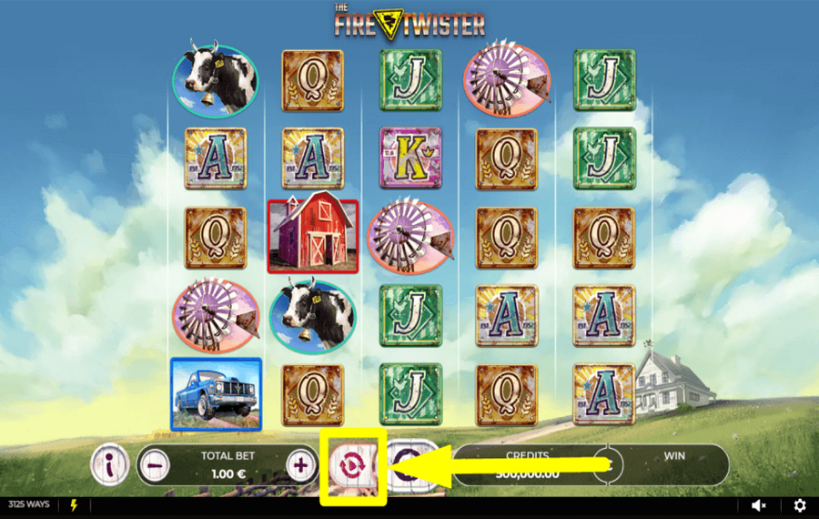 Fire Twister DÉMARRER DES TOURS AUTOMATIQUES.