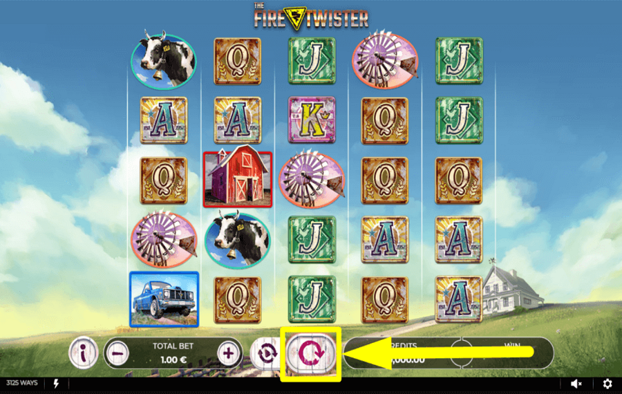 Fire Twister Faites tourner les rouleaux.