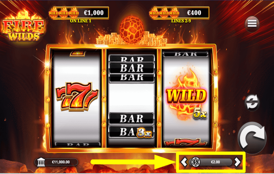 Fire Wilds SCEGLI LA TUA SCOMMESSA.