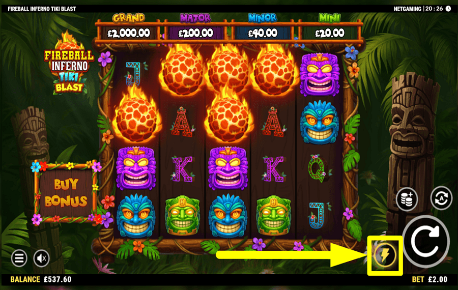 Fireball Inferno Tiki Blast INITIATE TURBO MODE.