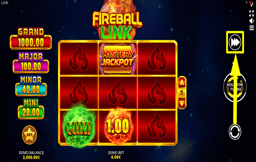 Fireball Link Cash Up ACTIVATE TURBO MODE.