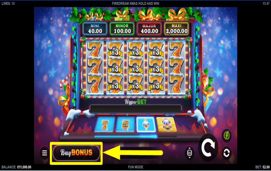 Firedream Xmas Hold and Win GRAB THE BONUS.