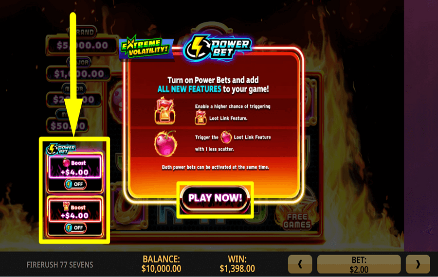 Firerush 77 Sevens STAKE MORE CREDITS.