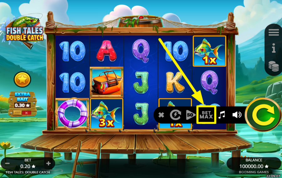 Fish Tales Double Catch ÉTABLIR LA LIMITE DE MISE LA PLUS ÉLEVÉE.