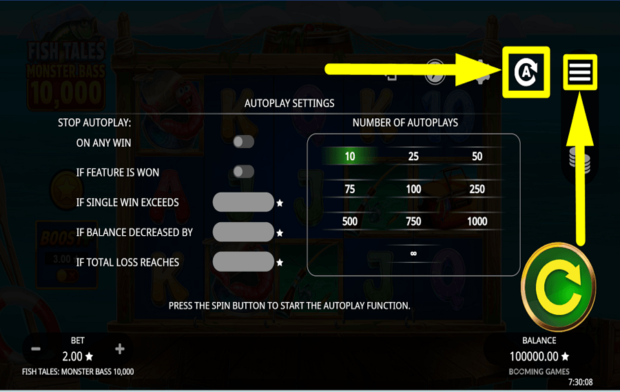 Fish Tales Monster Bass 10000 TOURNER AUTOMATIQUEMENT.