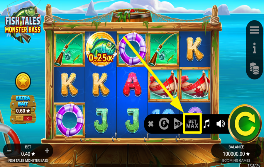 Fish Tales Monster Bass ASSEGNARE L'IMPORTO DI PICCO DELLA SCOMMESSA.