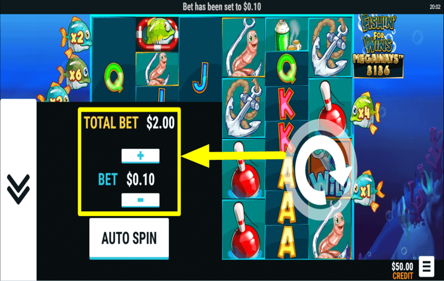 Fishin for Wins Megaways WÄHLEN SIE IHREN EINSATZ.