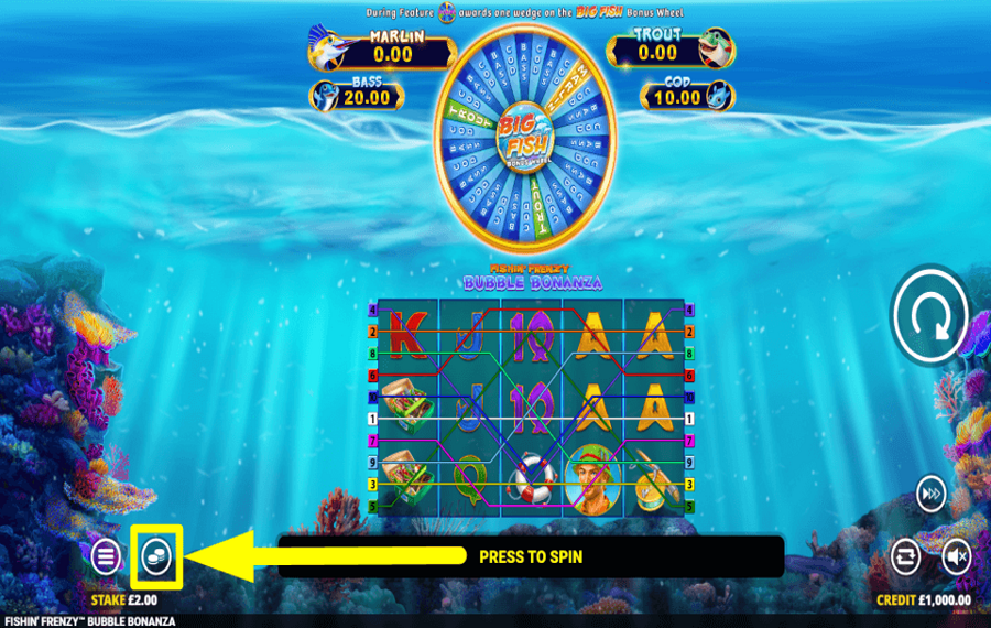 Fishin Frenzy Bubble Bonanza SCEGLI LA TUA SCOMMESSA.