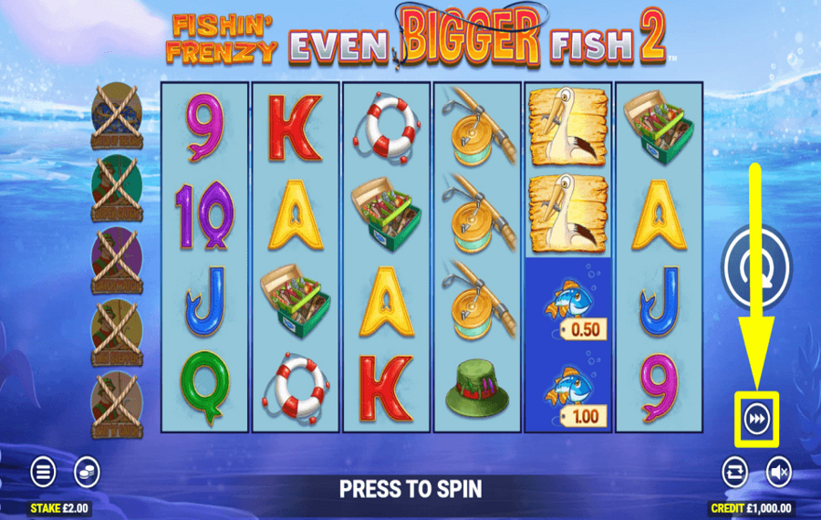 Fishin Frenzy Even Bigger Fish 2 ACCÉLÉREZ LE JEU.