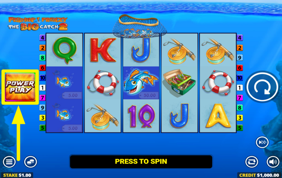 Fishin Frenzy The Big Catch 2 POWERPLAY AKTIVIEREN.