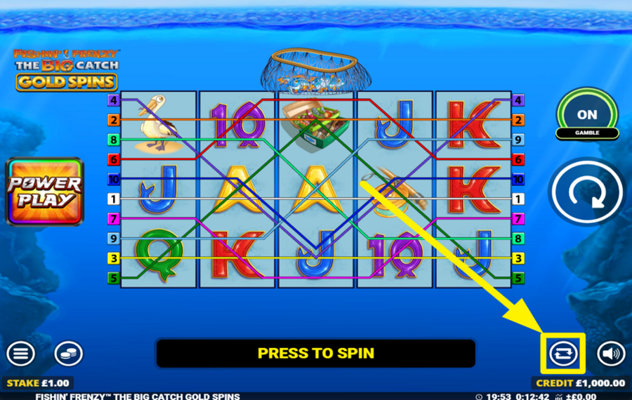 Fishin Frenzy The Big Catch Gold Spins EMPLOY THE AUTOMATIC SPINS.
