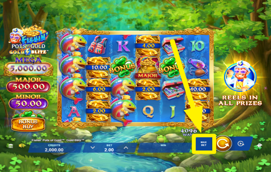 Fishin Pots of Gold Gold Blitz DÉFINISSEZ LE PLUS GRAND CAPACITÉ DE PARI.