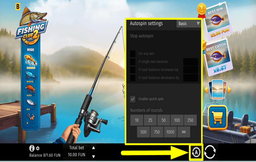 Fishing Club 2 CONTINUAR AUTOMÁTICAMENTE.