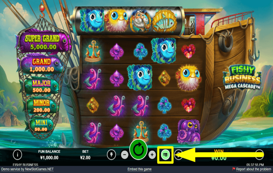 Fishy Business Mega Cascade ПРИМЕНЯЙТЕ МАКСИМАЛЬНУЮ СТАВКУ.