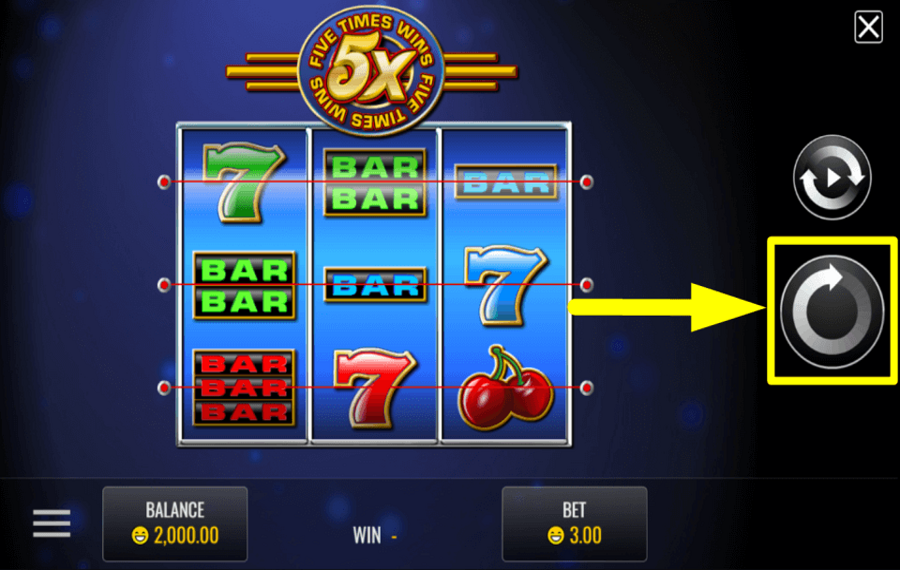 Five Times Wins CLIQUEZ SUR LE BOUTON « JOUER ».