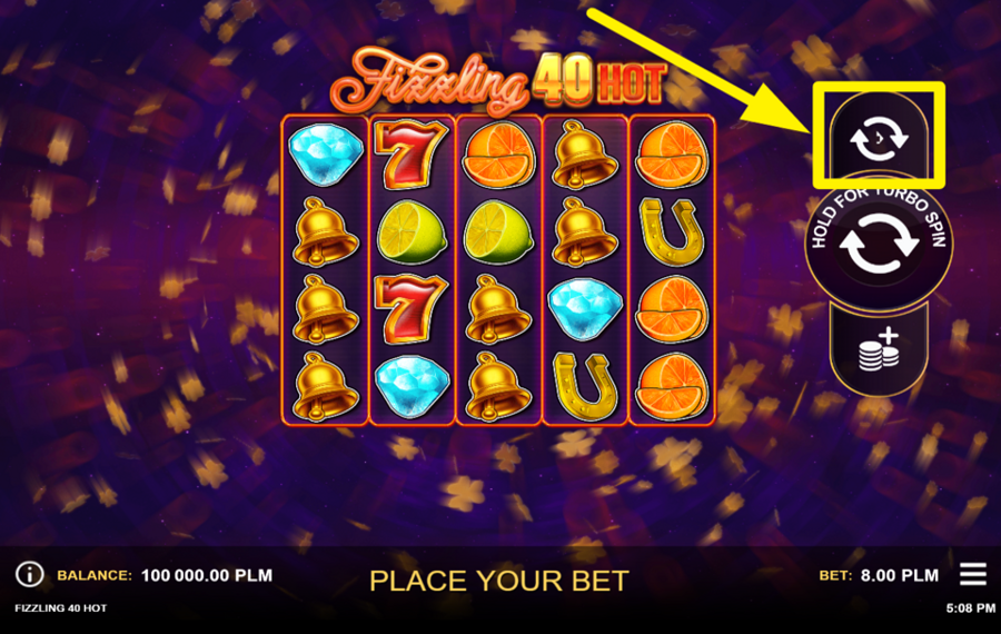 Fizzling 40 Hot ACTIVATE AUTOMATIC SPINNING.