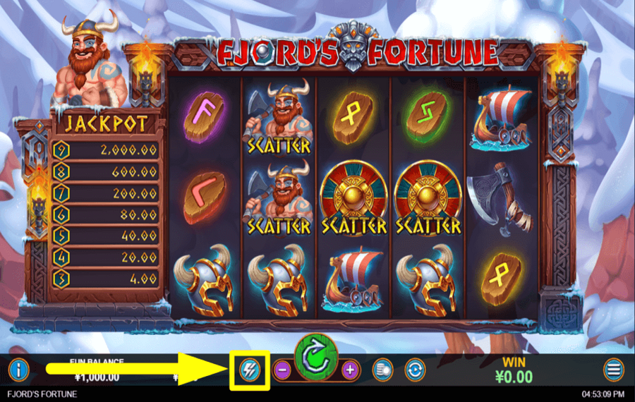 Fjords Fortune SPEED UP THE GAME.