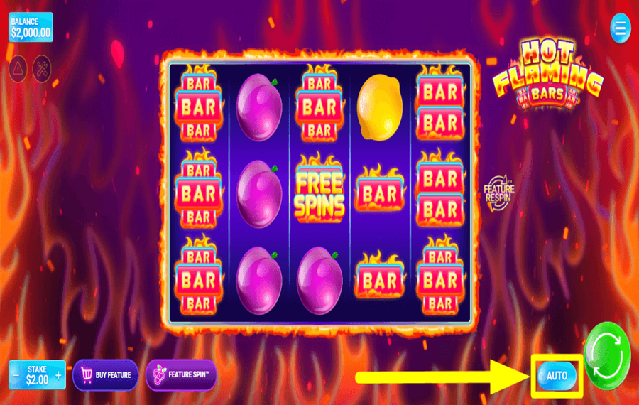 Flaming Bars AUTOMATISCH VORGEHEN.